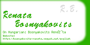 renata bosnyakovits business card